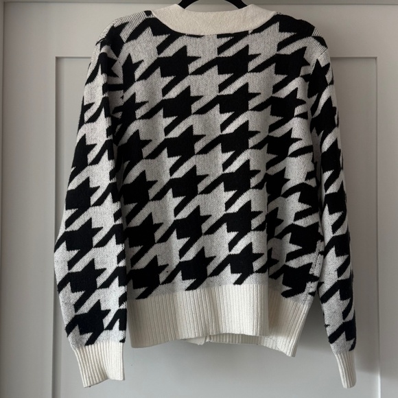 LOFT Houndstooth Cardigan - Black/White - Picture 3 of 3